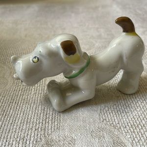 Vintage made in Occupied Japan playful dog puppy figurine